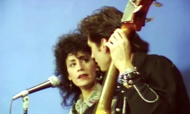 Screenshot from a YouTube video of Rosie Flores and James Intveld on Art Fein's Poker Party