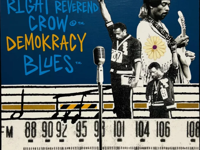 artwork for The Right Reverend Crow album "Demokracy Blues"