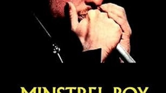 Cover art for Chris Gregory's book "Minstrel Boy, The Metamorphoses of Bob Dylan'