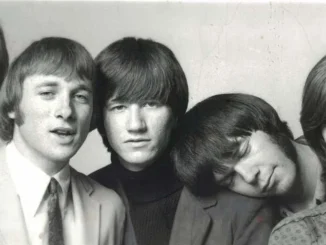 A picture of the members of Buffalo Springfield, including Neil Young and Stephen Stills -