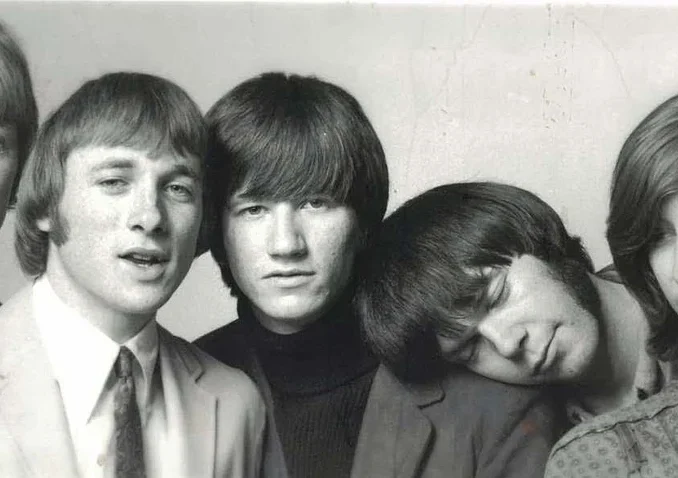 A picture of the members of Buffalo Springfield, including Neil Young and Stephen Stills -