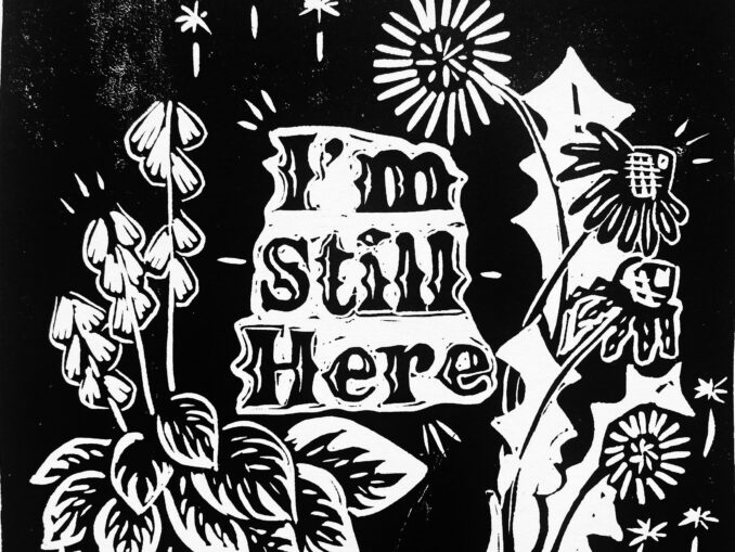 Artwork for Midwestern Mrs album "I'm still Here"
